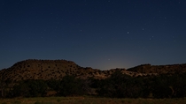Moonlit mesa near Puertocito New Mexico 