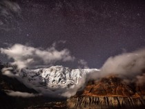 Moonlit Mountains Nepal 
