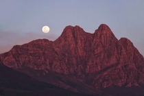Moonrise in Stellenbosch South Africa 