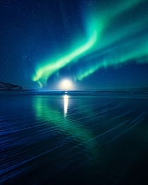 Moonrise serenade Lofoten islands Norway 