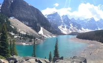 Moraine Lake and the Valley of Ten Peaks in Banff National Park Canada 