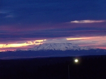 Morning Colors and Mount Rainier as seen from Bremerton yesterday