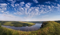 Morning over the Dniester River Ukraine 