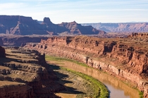 Morning shadows over the Colorado River just east of Canyonlands NP 