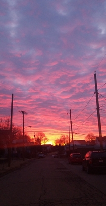 Morning sky in East Liverpool Ohio 