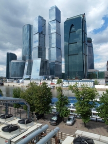 Moscow International Business Center under construction 