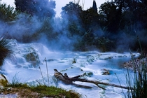 Most beautiful hot spring Ive ever been to Saturnia Italy 