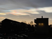 Mother-of-pearl clouds Oslo Norway