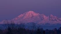 Mount Baker seen from Canada this evening 