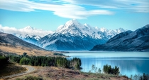 Mount Cook at Lake Pukaki New Zealand  by Tom Anderson
