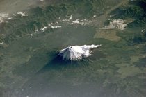 Mount Fuji seen from the International Space Station