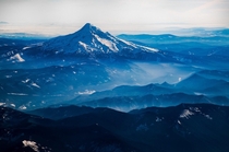 Mount Hood OR from the sky 