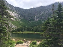 Mount Katadhin as seen from Chimney Pond- what a great resting spot after a day of hiking 