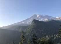 Mount Rainier at dusk Washington 