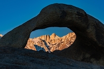 Mount Whitney Framed In The Mobius Arch Alabama Hills 