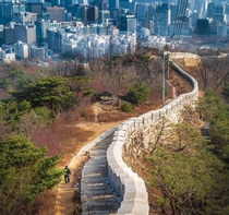 Mountain in the middle of the city Seoul South Korea 