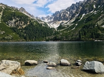 Mountain lake in High Tatras Slovakia My favorite place as its about an hour from where I live 