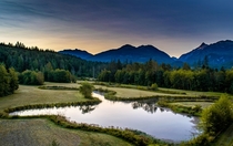 Mountain Twilight in Squamish BC Canada 