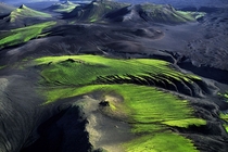 Mountainous countryside near Maelifellssandur Myrdalsjkull Region Iceland 