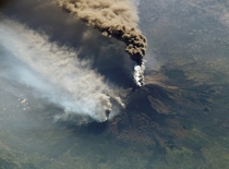 Mt Etna eruption of  as seen from the International Space Station 
