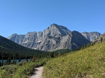 Mt Gould and Angel Wing from the Grinnell Glacier Trail Glacier National Park MT USA 
