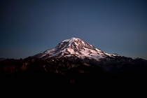 Mt Rainier just after sunset OC 