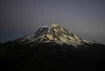 Mt Rainier just after sunset OC  alwayslocalphotos