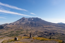 Mt St Helens from Harrys Ridge trail WA USA x 