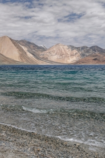 Multicolored lake Pangong Tso in Ladakh 