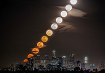 multiple pictures of the moon