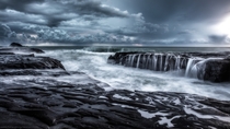 Muriwai New Zealand after endless days of rain and gale 
