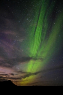 Mvatn sland - september  aurora stars satellites and a falling star