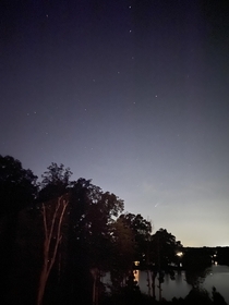 My best shot of NEOWISE from small town Al center bottom right