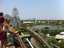 My cousin and I atop one of the abandoned rollercoasters at Six Flags Jazzland abandoned after Katrina 
