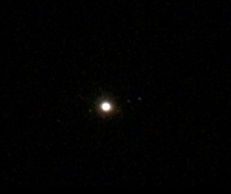 My first photo of Jupiter from a few months ago You can see the Galilean moons lined up either side of it