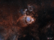 My image of the Fish Head Nebula consisting of h of exposure time