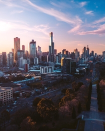 My mates drone shot of Melbourne x