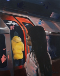 My painting of Londons Subway -    cm oil on canvas - 
