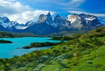 My shot of Los Cuernos and Lago Pehoe in Patagonian Chile 
