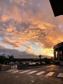My sister took a picture of the sunset in Cape Town South Africa