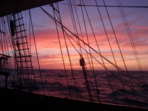 My typical morning living aboard a tall ship Somewhere in the Bermuda Triangle  miles offshore 
