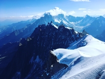 My view from atop Aiguille Du Midi in Chamonix France 