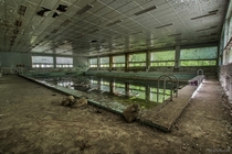 My visit to an old swimming pool in an abandoned hospital in Legnica Poland 