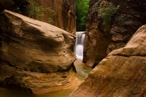 Narrows Waterfall Zion Utah 