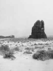 Navajo Nation Snow North of Chinle AZ 