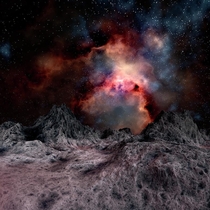 Nebula viewed from an alien planet