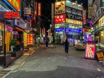 Neon streets of Busan in the Summer 