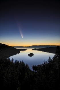 Neowise comet over Emerald Bay in Lake Tahoe California  by the_lost_coast