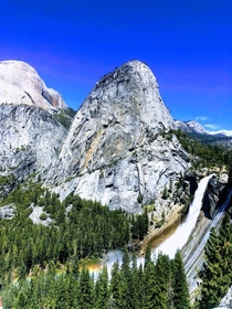 Nevada Falls and Liberty Cap Yosemite National Park 