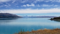 Never seen a lake so blue before in person Lake Pukaki New Zealand 